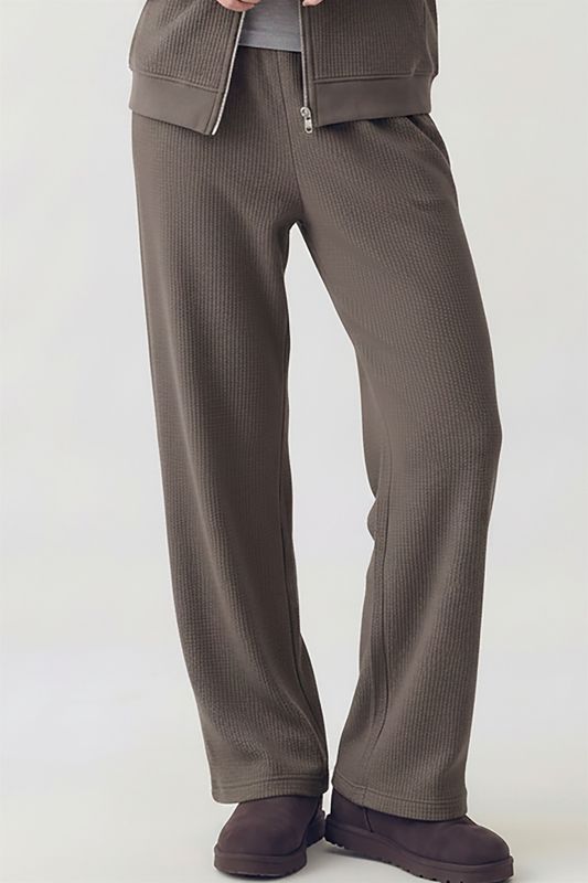 SOFT WAFFLE STRAIGHT PANTS