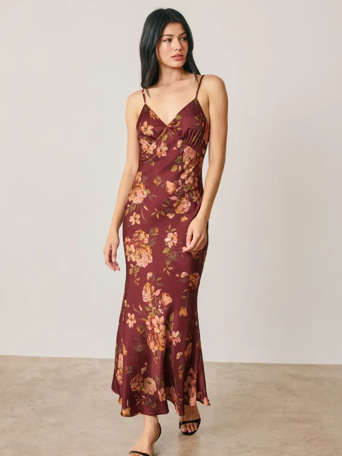 FLORAL CHEVRON SEAM OPEN BACK