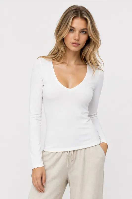VNECK DOUBLE LAYERED TOP