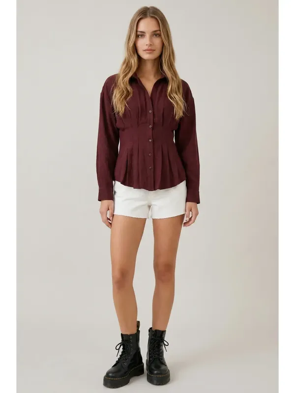 PLEATED SHIRT