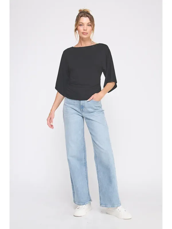 DOUBLE KNIT ANGEL SLV TOP