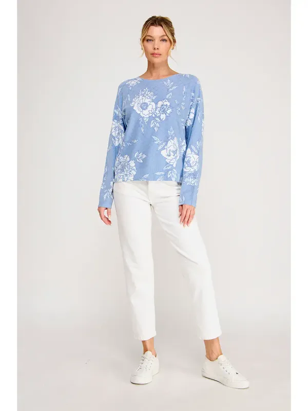 FLORAL PRINT SWEATER