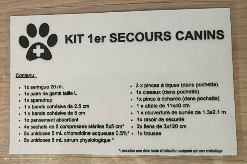 Kit 1er secours canin