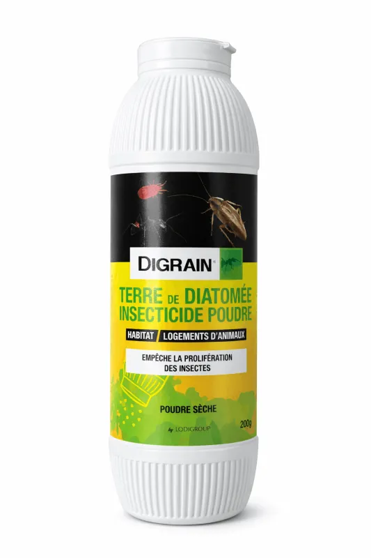 Terre de diatomée anti-insectes - Flacon poudreur 200g