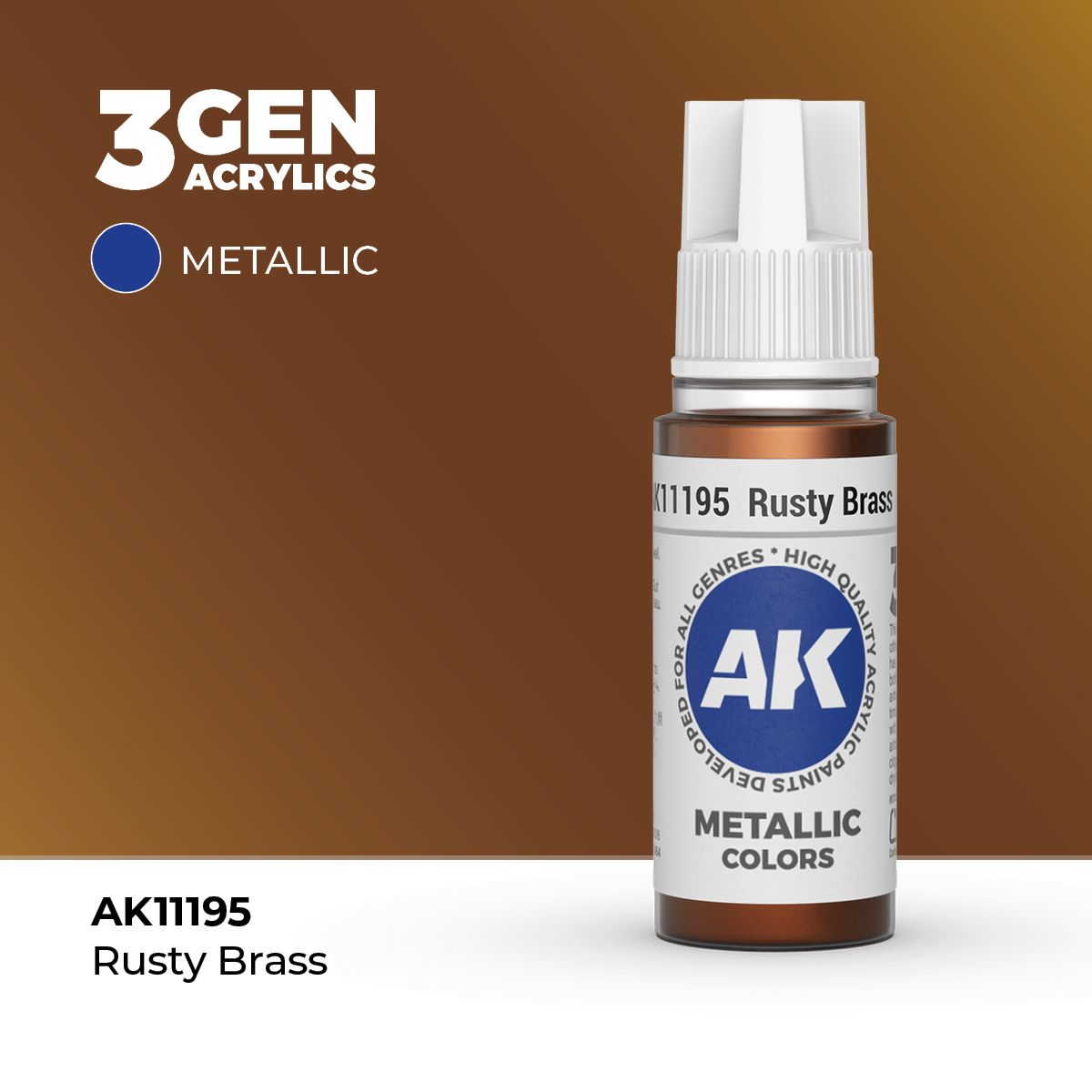 AK Interactive 3G Acrylic Rusty Brass 17ml