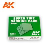 AK Interactive Super Fine Sanding Pads 800 grit. 4 units