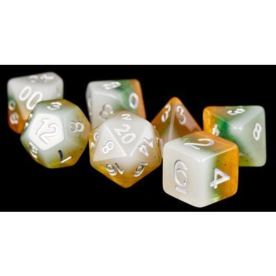 Dice: 7 pc: 16 mm: Resin: Kiwi