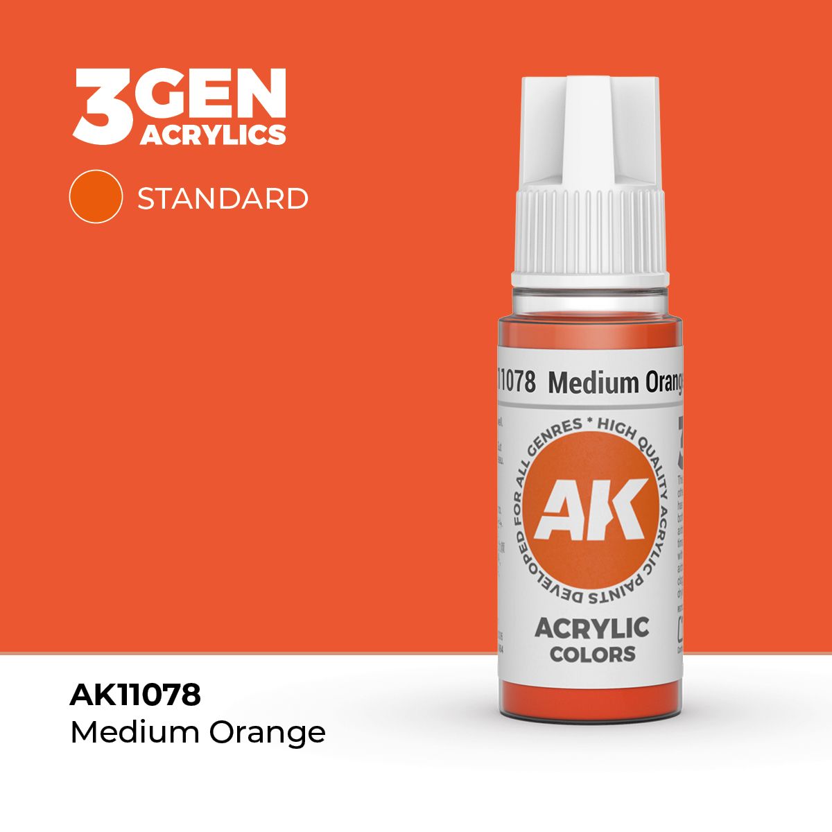 AK Interactive 3G Acrylic Medium Orange 17ml