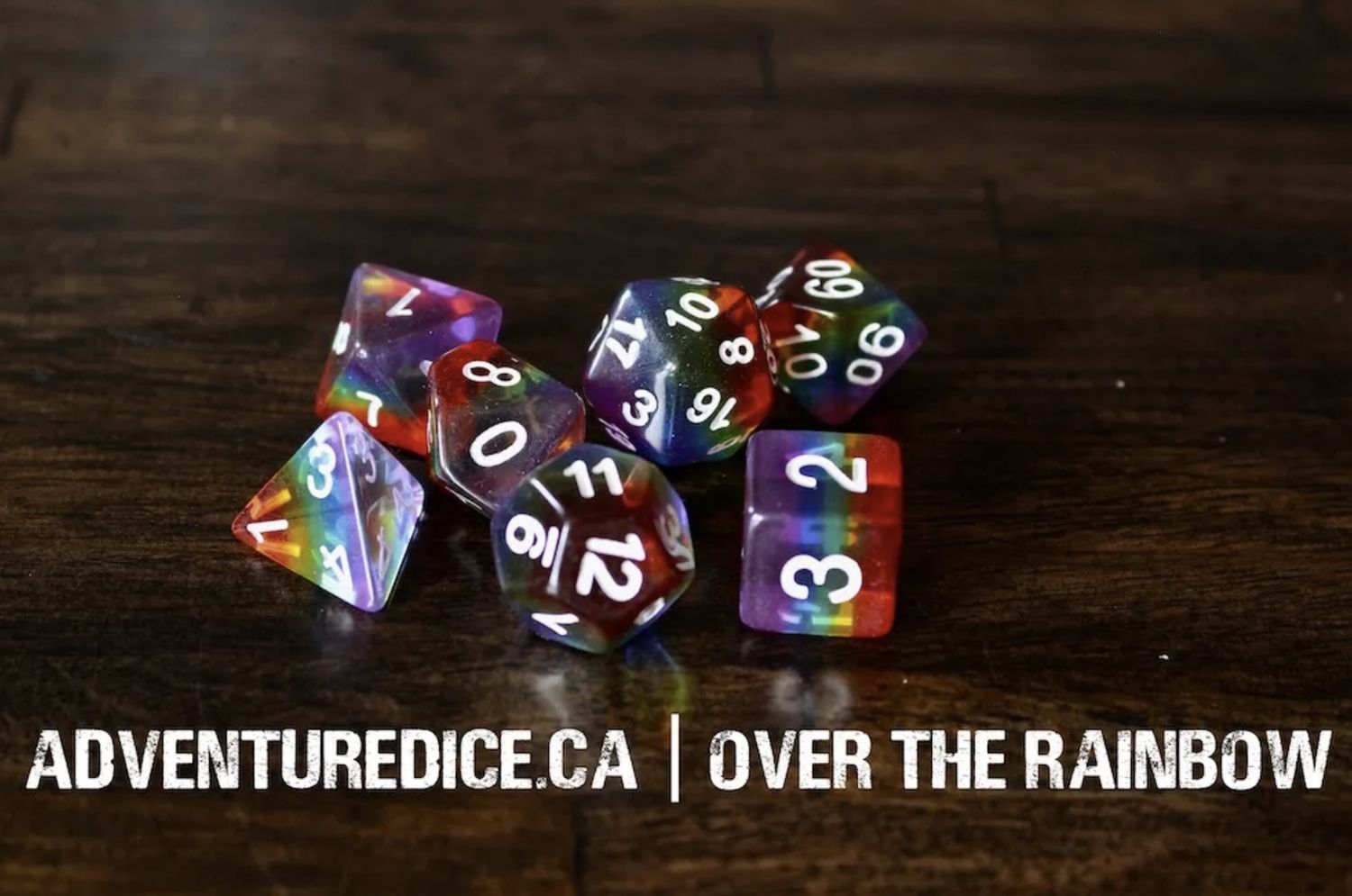 Over the Rainbow dice set