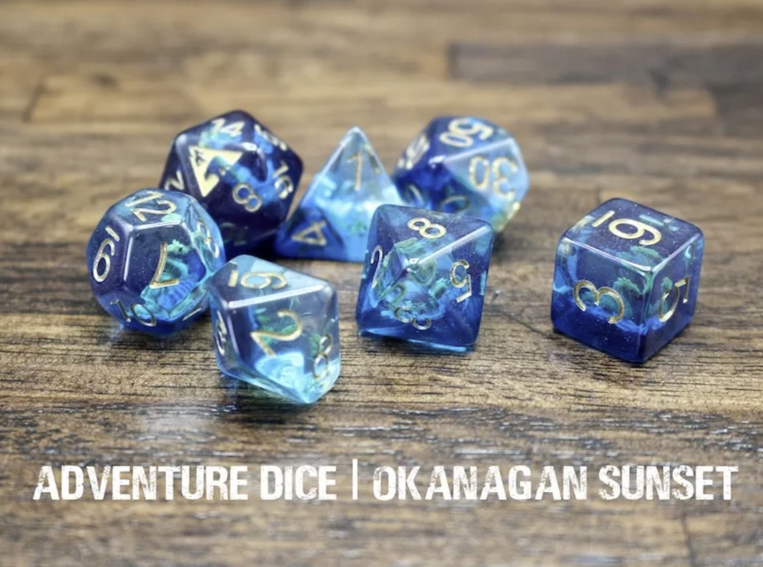 Okanagan Sunset dice set
