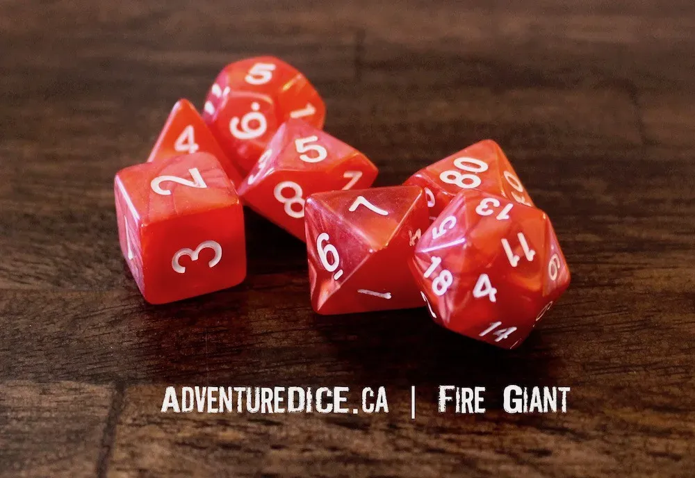 Fire Giant dice set