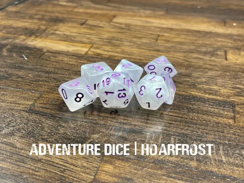 Hoarfrost dice set