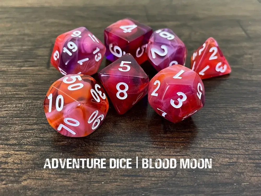 Blood Moon dice set