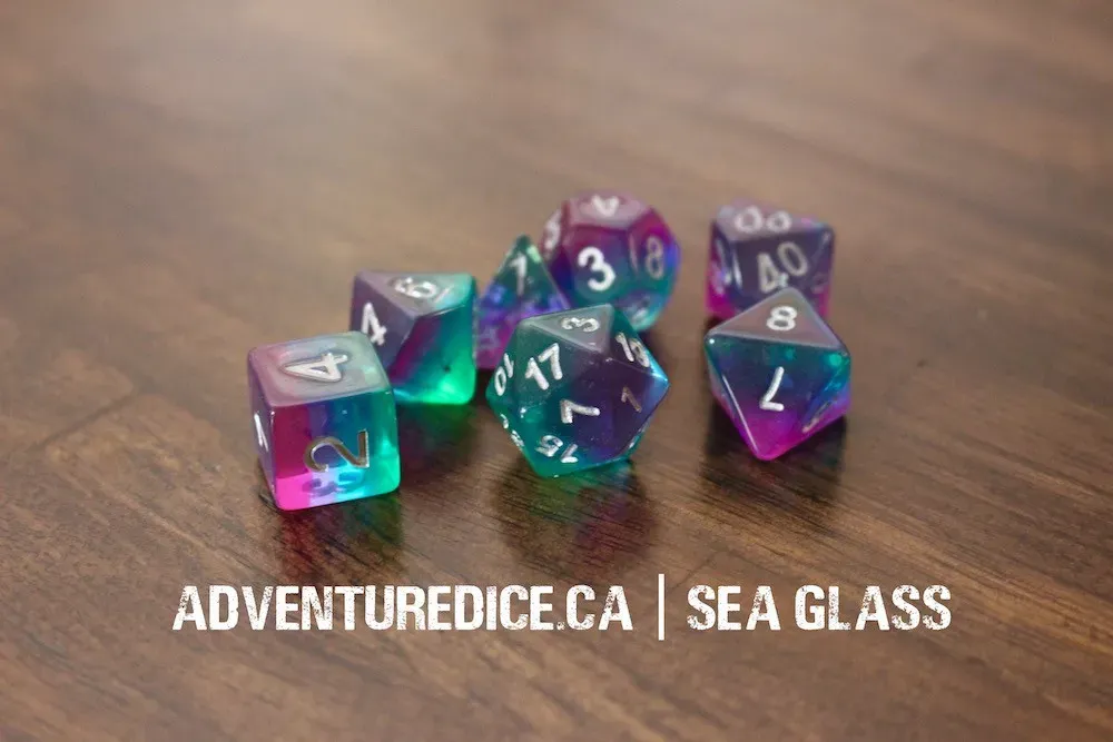 Sea Glass dice set
