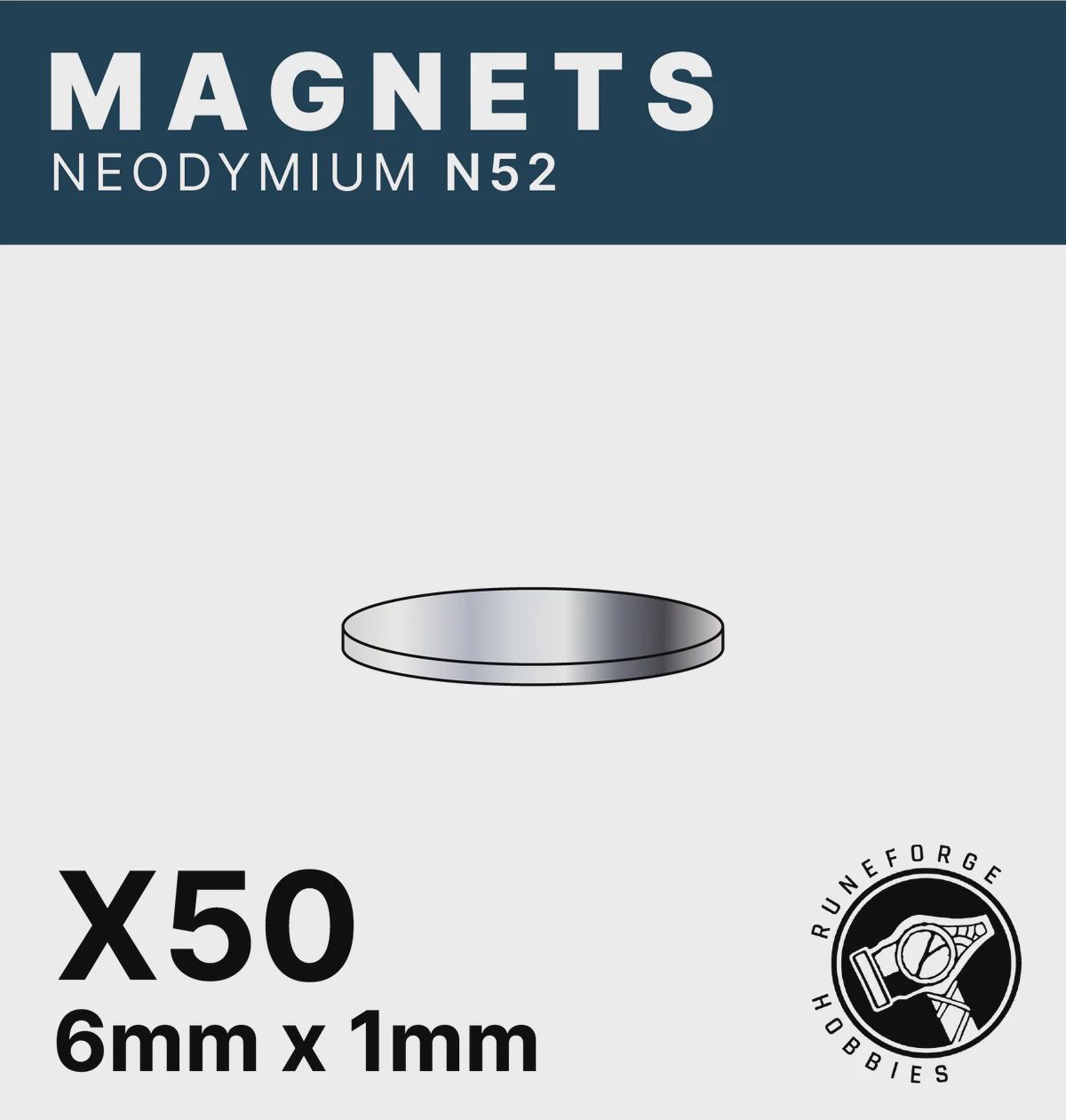 Runeforge Hobbies - N52 Magnets - 6*1mm x50