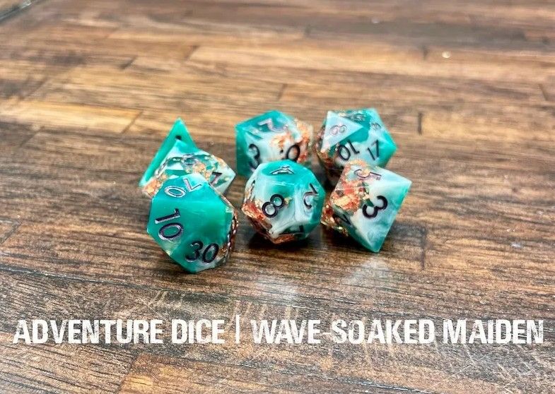 Wave-Soaked Maiden premium dice set