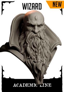 Academic Wizard bust