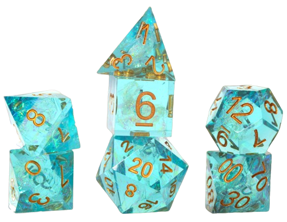 Sharp-Edged Aqua Fairy 7-Die Set