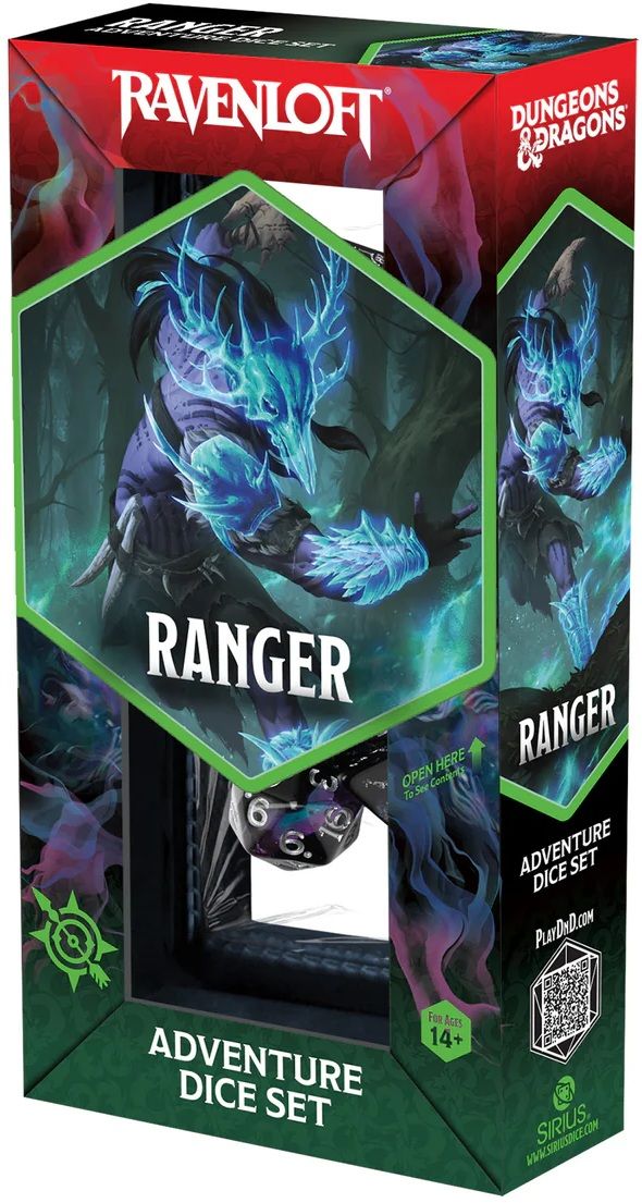 DnD Adventure Dice Ranger: Black/Blue
