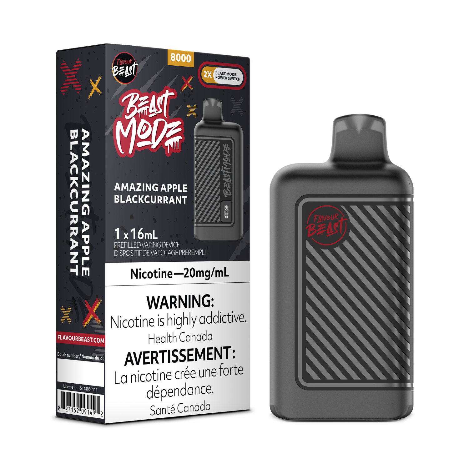 Beast Mode Disposables (Discontinued), Flavour: Amazing Apple Blackcurrant