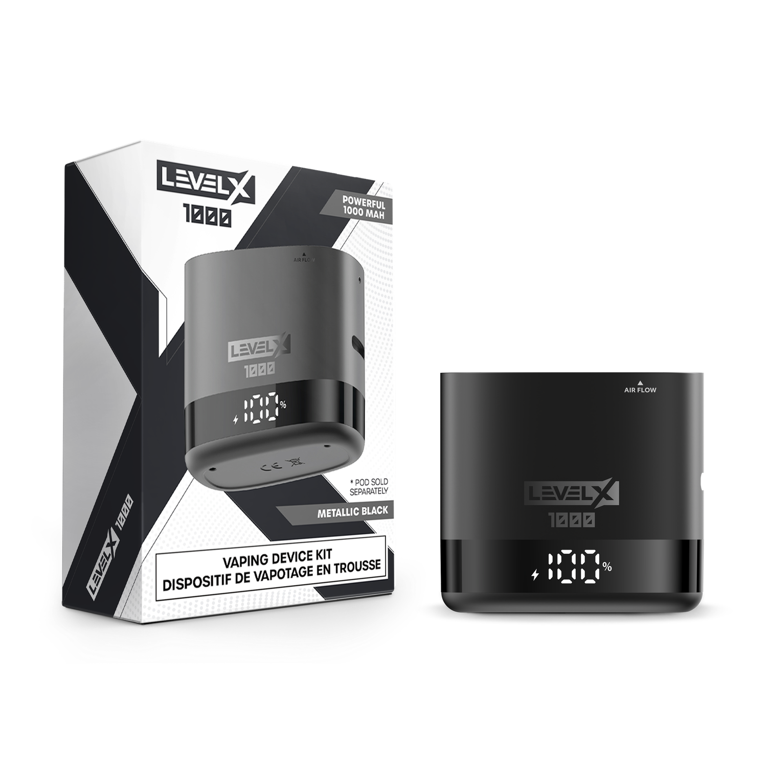 Level X Device Kit 1000, Colour: Metallic Black