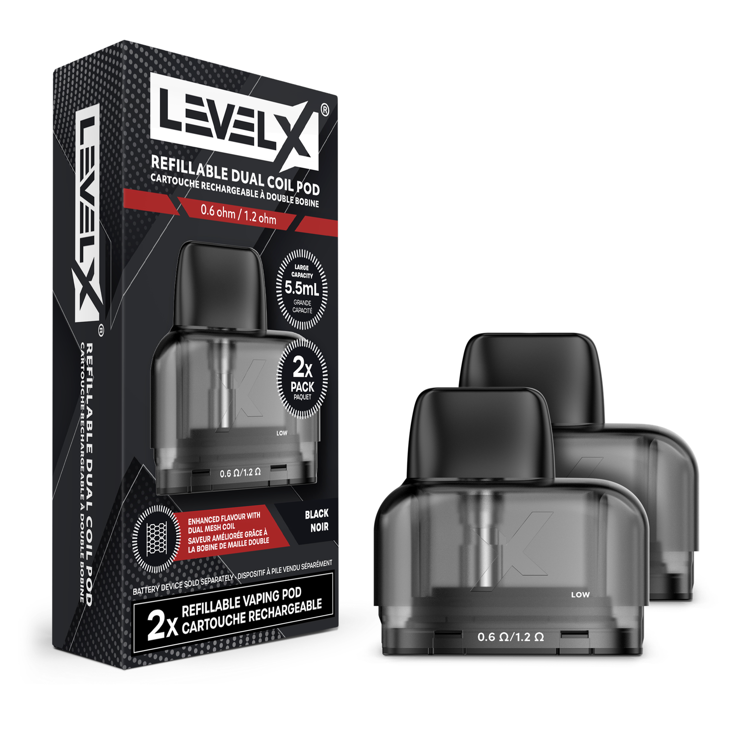 Level X Refillable 5.5 ml Pod