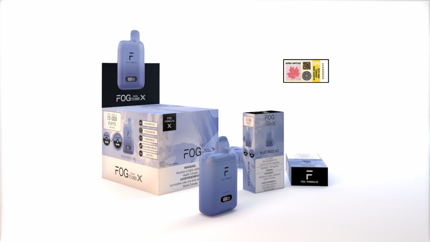 15 000 X, Flavour: Blue Razz Ice