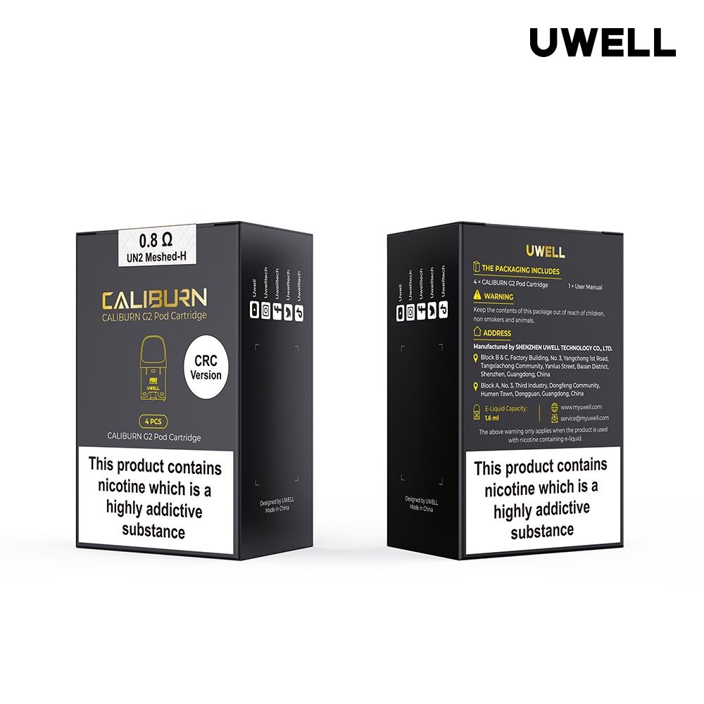 Caliburn G2 Pods (2 Pack), Resistance: 0.8