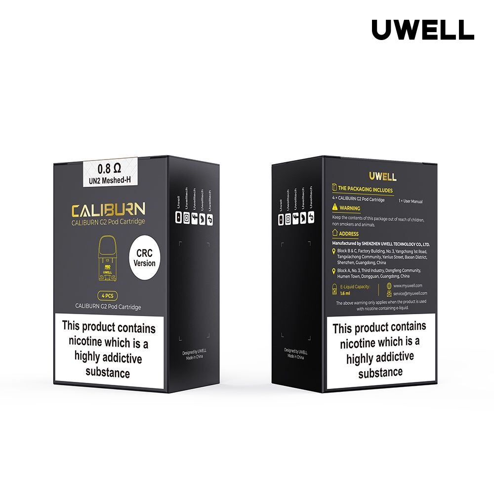 Caliburn G2 Pods (2 Pack), Resistance: 0.8