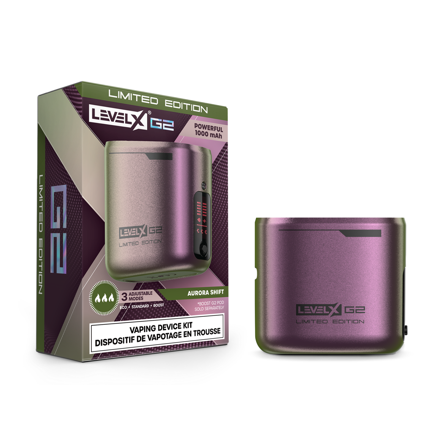 Level X Boost G2 1000 Device Kit, Colour: Aurora Shift