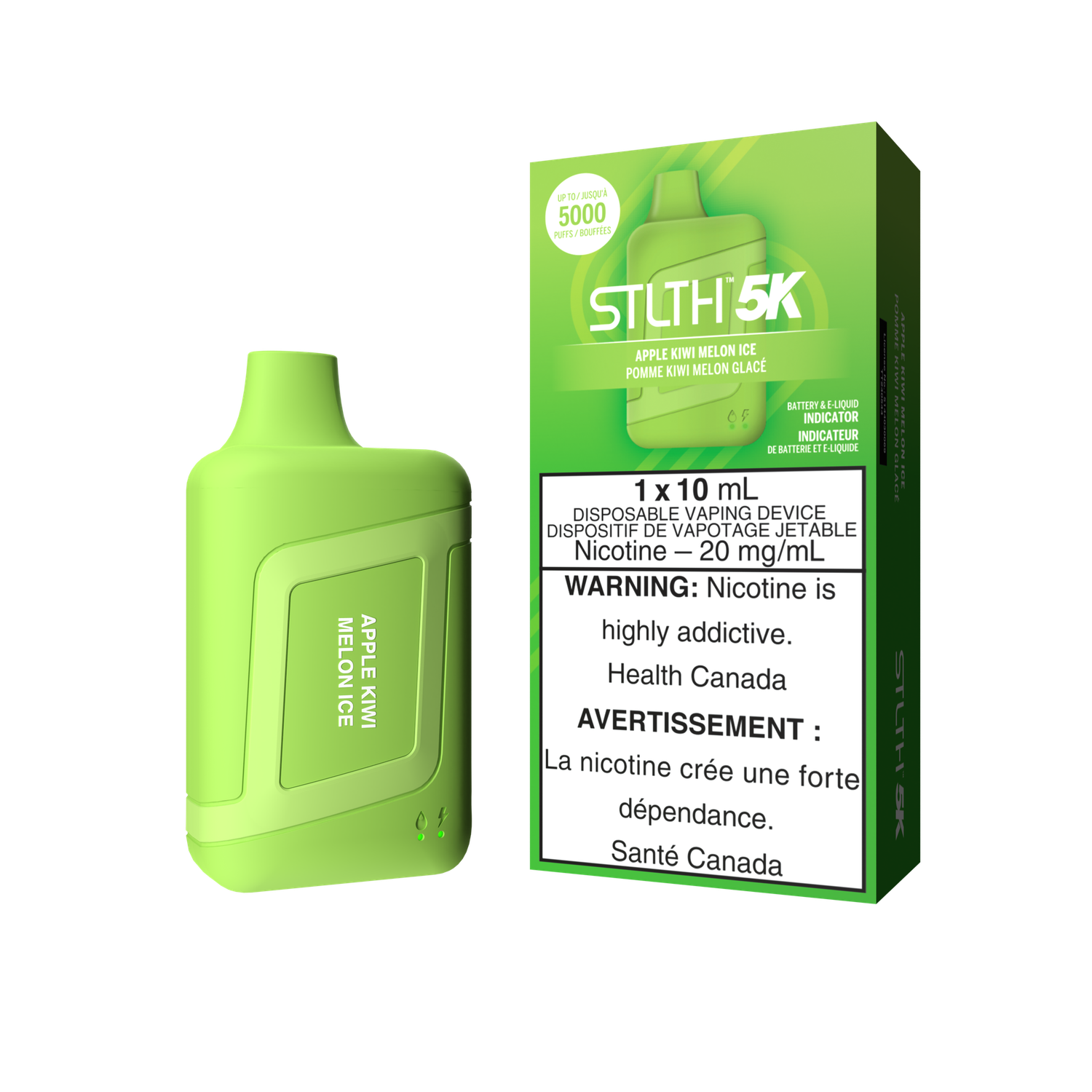 STLTH 5k, Flavour: Apple Kiwi Melon Ice (Discontinued)