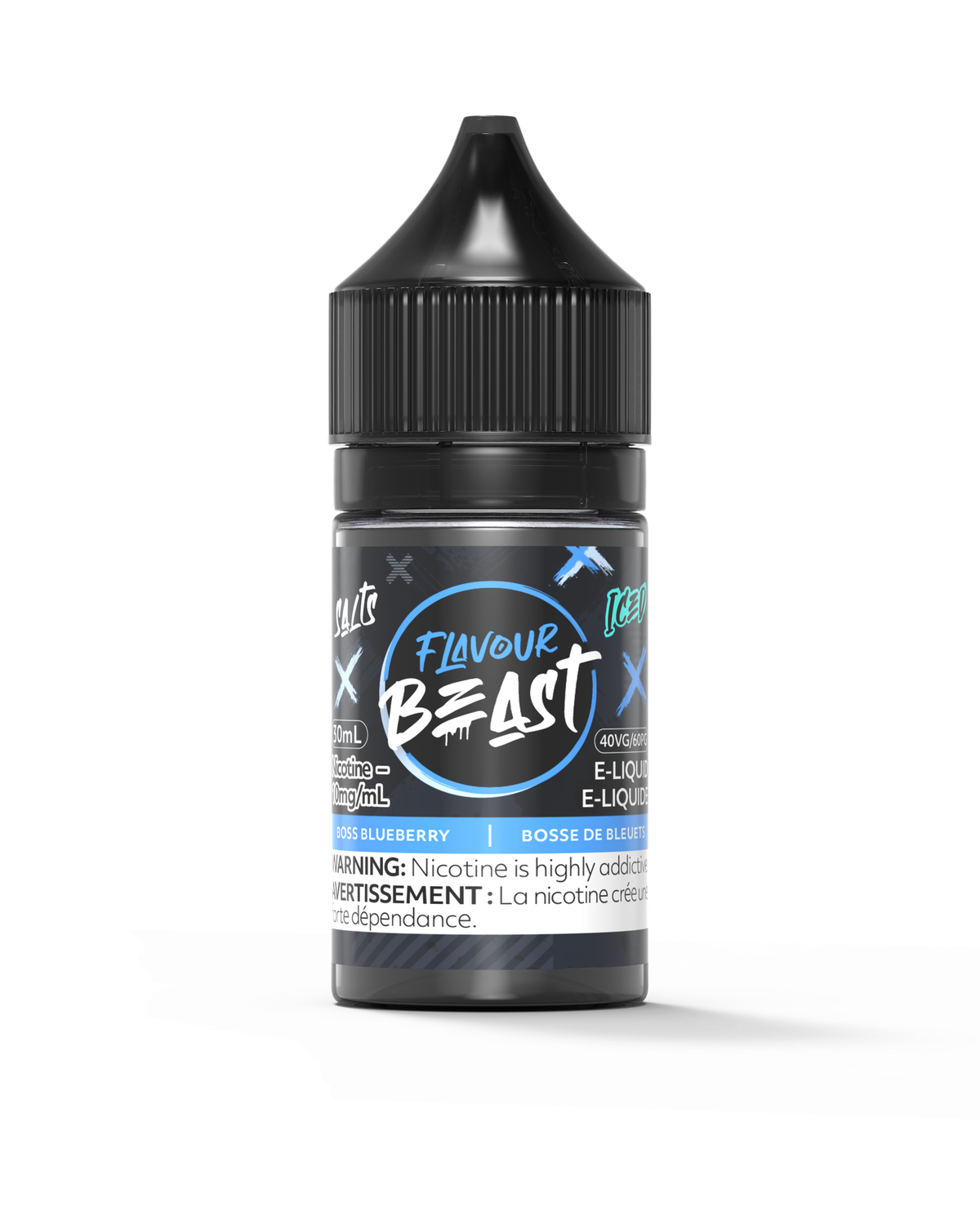 Boss Blueberry Iced Salts 30ml, Nicotine Strength: 10mg