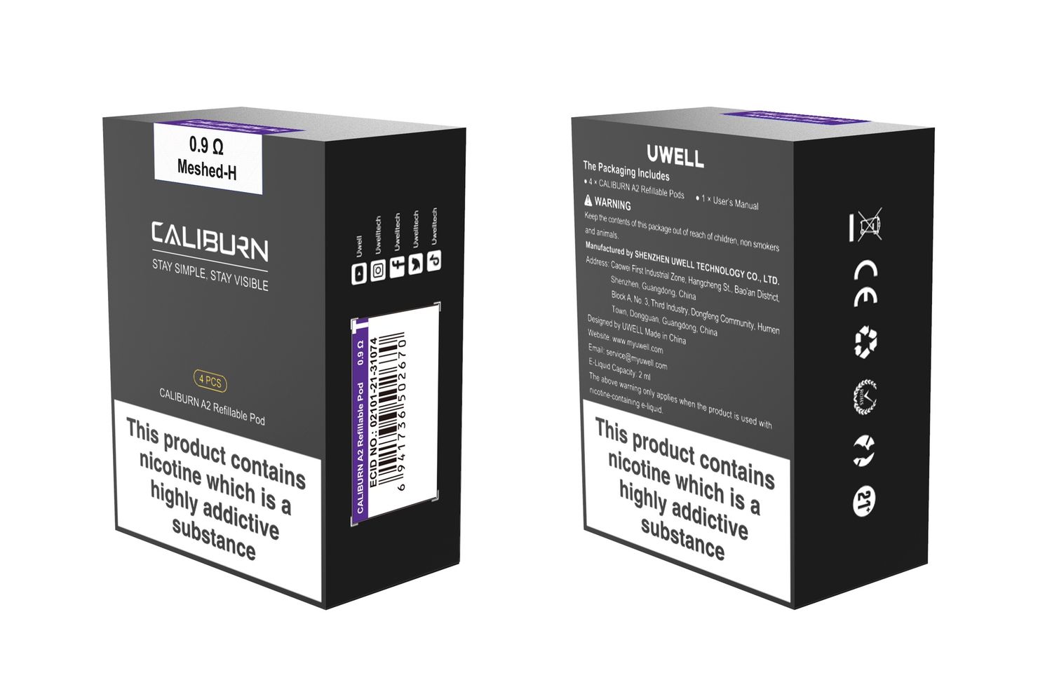 Caliburn A2 Pods (4 Pack)