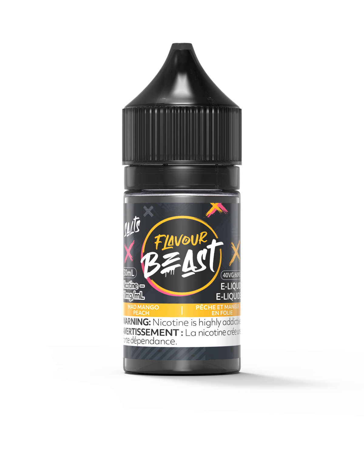 Mad Mango Peach Salts 30ml, Nicotine Strength: 10mg