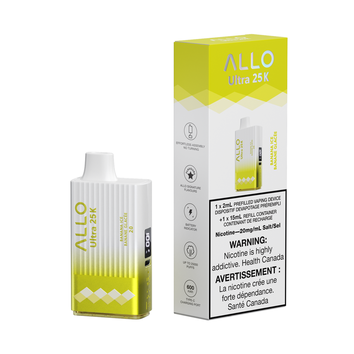 Allo Ultra 25K, Flavour: Banana Ice