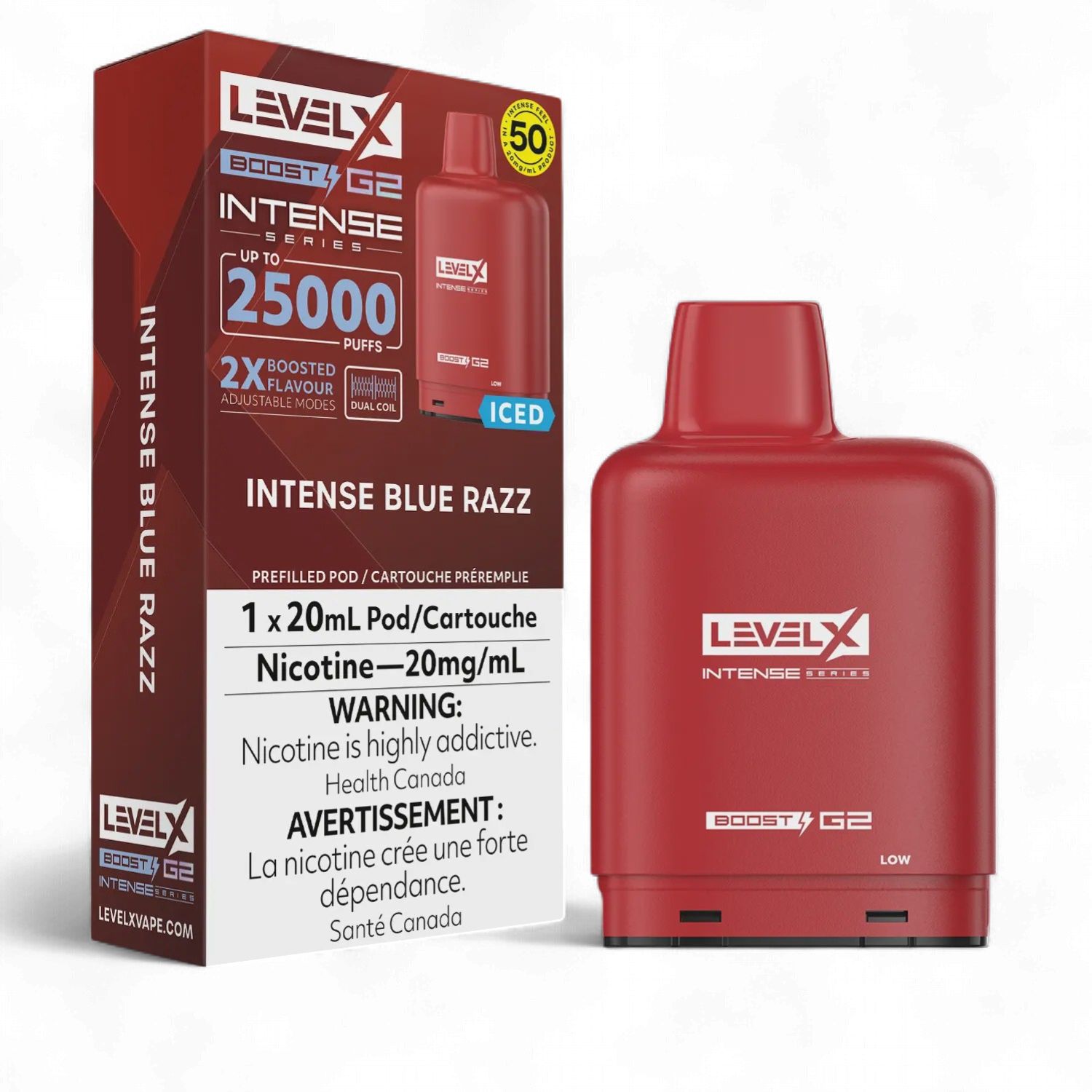 Level X Intense Boost G2 Pods (Discontinued), Flavour: Blue Razz