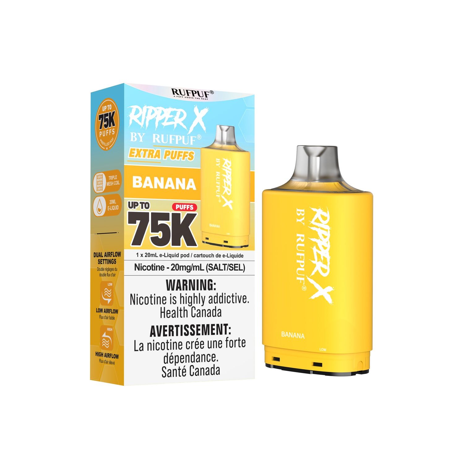Ripper X 75K Pods, Flavour: Banana