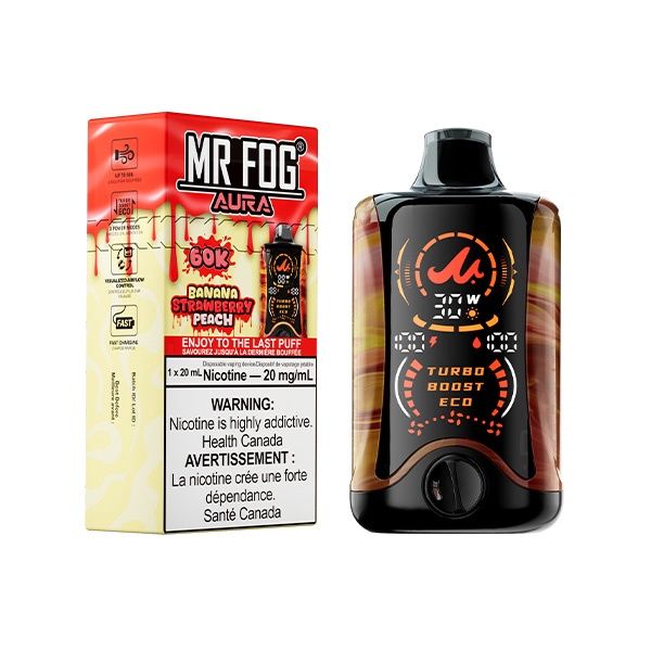 Aura 60K, Flavour: Banana Strawberry Peach