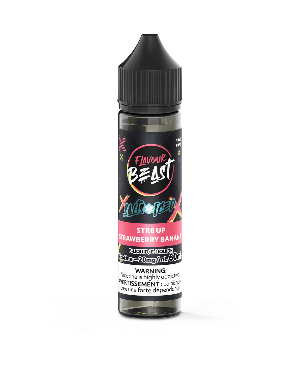 STR8 Up Strawberry Banana Iced Salts 60ml