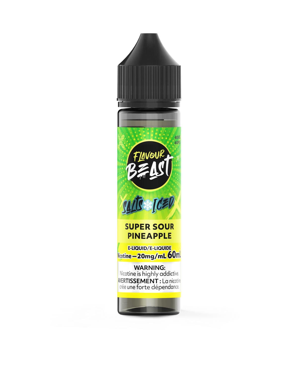 Super Sour Pineapple Salts 60ml, Nicotine Strength: 20mg