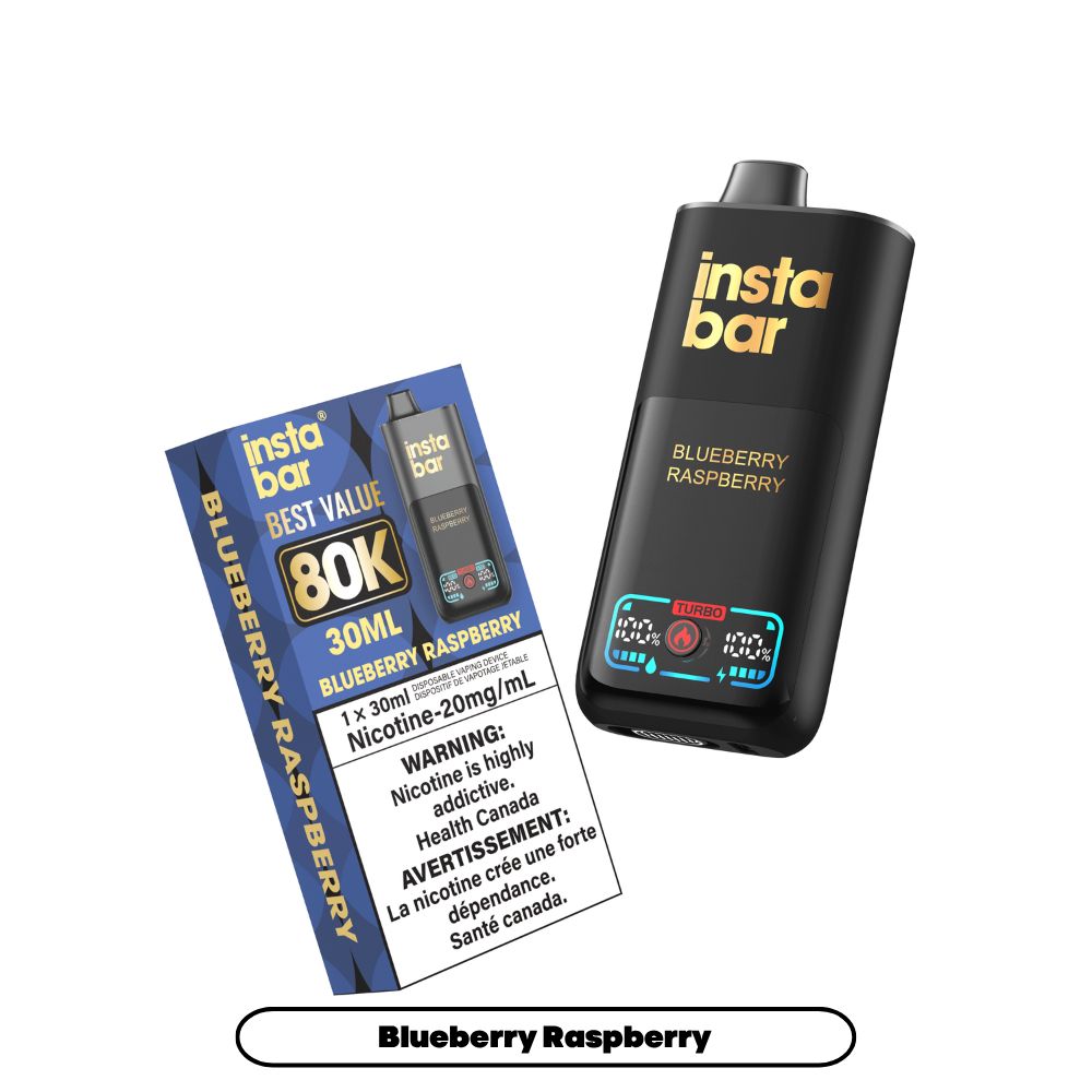 Insta Bar 80K (Discontinued), Flavour: Blueberry Raspberry