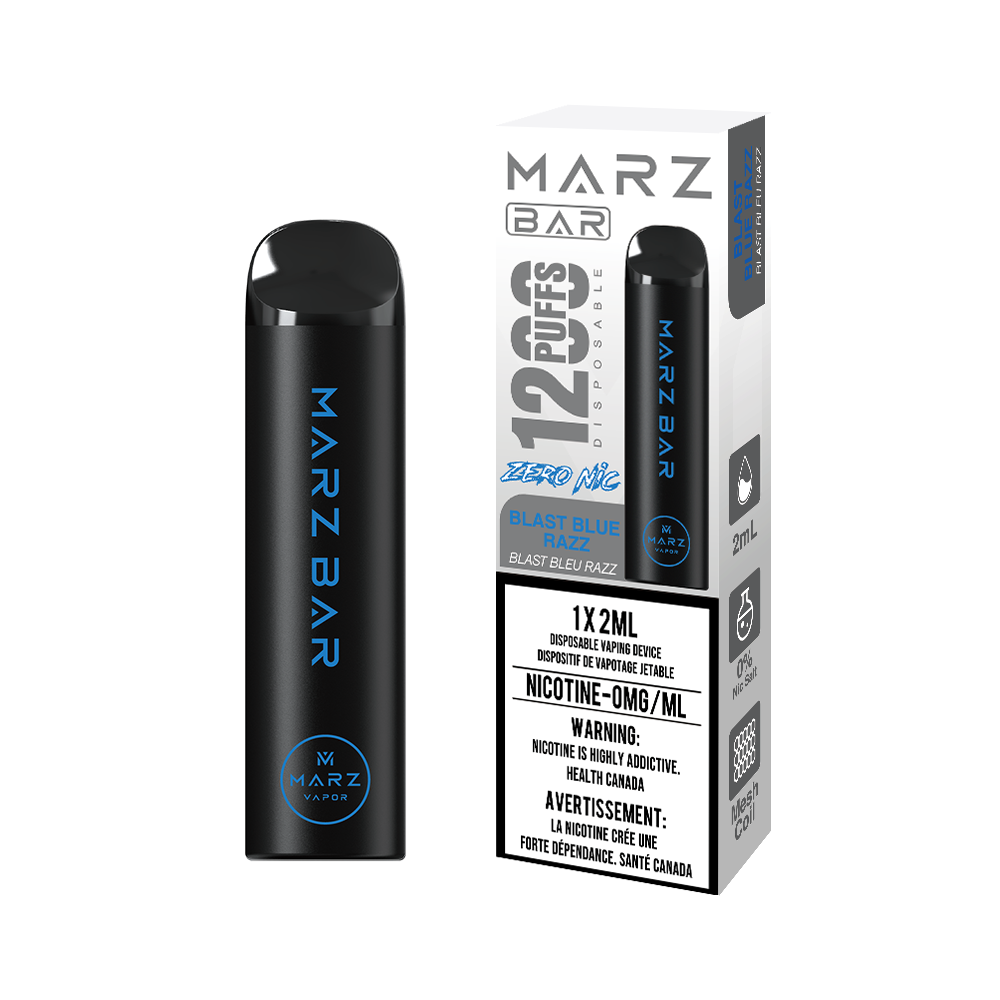 Marz Bar 0mg, Flavour: Blast Blue Razz