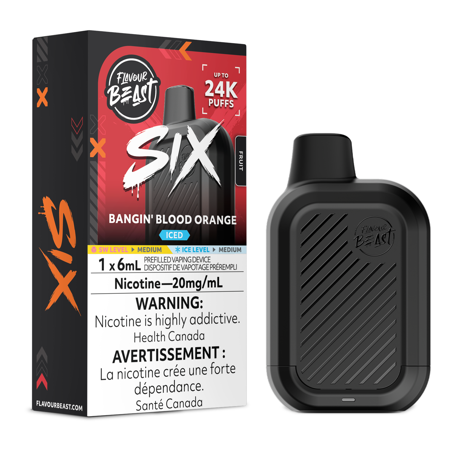 SIX, Flavour: Bangin' Blood Orange Iced