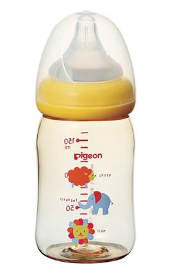 Breast-feeding feeling baby bottle plastic 160 ml (yellow)