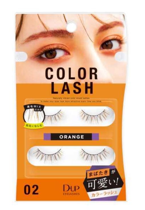 D.U.P EYELASHES COLOR LASH 02 (Orange)