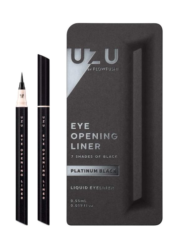 UZU BY FLOWFUSHI Eye Opening 7 Shades of Black Liquid Eyeliner (Platinum Black)