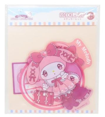 Japan Sanrio Vinyl Sticker Set - My Melody / Travel Lady