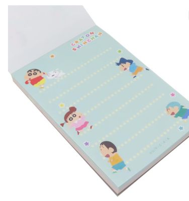 Japan Crayon Shin-chan Mini Notepad - Shinnosuke Nohara / Friends Snack Time