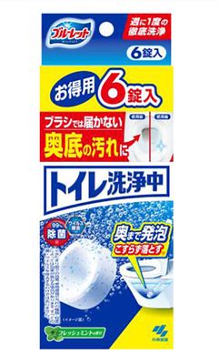 Kobayashi Toilet Cleaning Tablet Fresh Mint Fragrance 6 Tablets