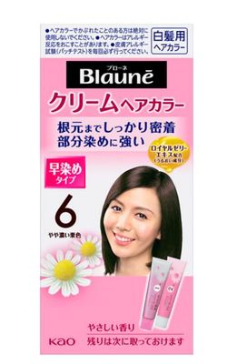 KAO BLAUNE CREAM HAIR COLOR 6 SLIGHTLY DARK CHESTNUT